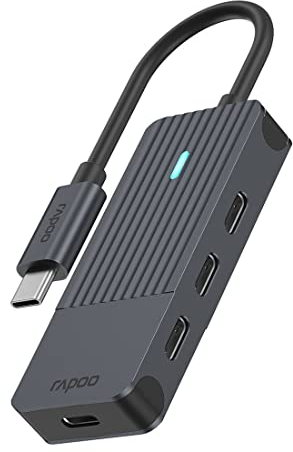 Rapoo USB-C Hub, USB-C auf USB-C grau