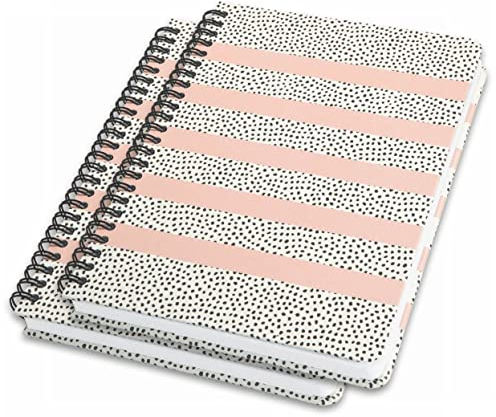 SIGEL JN600/2 Spiralblock A5 dotted Notizblock Bullet Journal Jolie, 2er Pack, 120 Seiten, rosa/weiß, vegan, aus nachhaltigem Papier hergestellt