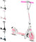 Bueuwe City Roller Erwachsene 150 kg Tragkraft, Tretroller Cityroller Erwachsene mit 200mm LED-Blinkräder, Klappbar Kickboard Big Wheel Scooter, Höhenverstellbar, Scheibenbremsen,Rosa