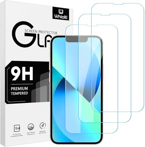 Whioltl [3-Pack] Screen Protector for iPhone 13 Mini (5.4-Inch), 9H Hardness Premium Quality Tempered Glass Film, 99.99% HD Clarity Case Friendly, [Anti-Scratch][Anti-Shatter][Anti-Fingerprints]