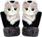 Cute Animal Mittens,Cartoon Tier Handschuhe Fäustlinge Frauen,Winterhandschuhe,Warm,Gestrickt,Weich, Fahrradhandschuhe,Strickhandschuhe für Damen,Stretchhandschuhe (Schwarze-Katze, One Size)