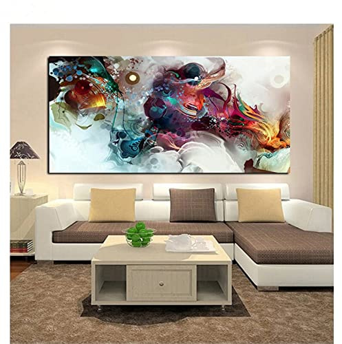 Diamond Painting Abstrakte Moderne 5D Diamant Painting Voll Set mit Diamond Painting Zubehör, 40x80cm Leinwand Groß Bilder Malen Nach Zahlen Erwachsene Kinder Geschenk für Deko Wohnzimmer Schlafzimmer