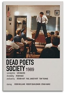 Dead Poets Society Poster, dekoratives Gemälde, Leinwand-Wandposter und Kunstdruck, modernes Familienschlafzimmer-Dekor-Poster, 30 x 45 cm