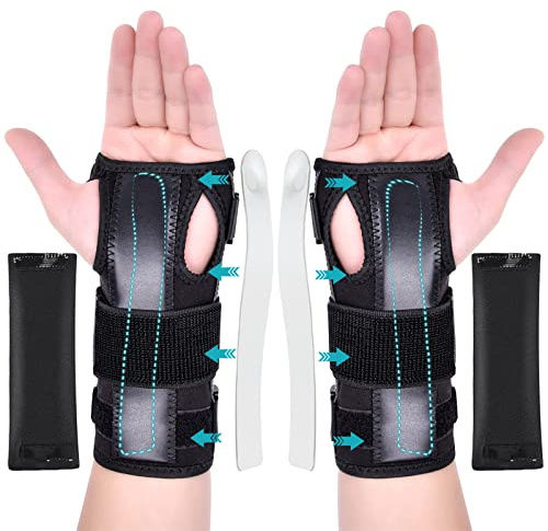 Apasiri Muñequera Tunel Carpiano(2 piezas), Férula Muñeca Se Adapta a Mano Derecha/Izquierda Para Tendinitis, Esguince, Muñequera Ortopedica para Hombres y Mujeres - L