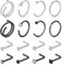 Zolure 18g Nasenring Fur Damen Herren Doppelt Nasenpiercing Chirurgenstahl Cz Nasenstecker L-Form Nostril Conch Knorpel Daith Piercing Schmuck