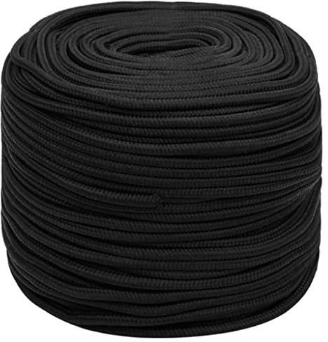 vidaXL Bootsseil Schwarz 6 mm 250 m Polypropylen