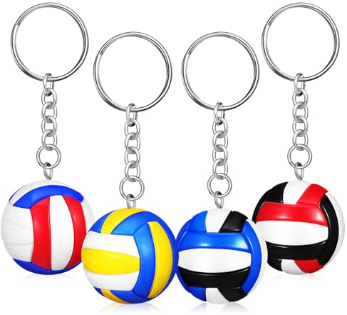 Toddmomy 4 Stück Volleyball-Schlüsselanhänger Volleyball-Anhänger Miniatur-Sportartikel Zum Basteln Volleyball-Motto-Partyzubehör