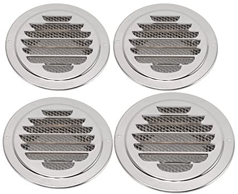 Apexare Lüftungsschlitz-Abdeckungen, runde Abluftkanal-Grillkappe aus Edelstahl, Lüftungsabdeckung für Küche und Badezimmer, Decken-Badezimmer-Abluftventilator-Lüftungsöffnungen, (160mm / 6.3in)