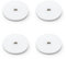 4 Pack - Round Kitchen Door Knob Backplate - Polished Chrome 35mm Diameter Circular Plate