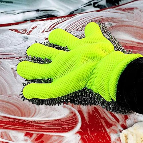 GUPEB 1Pcs Ultra-Luxe Gants De Lavage De Voiture Outil De Nettoyage De Voiture À Usage Domestique Multifonction Brosse De Détail Gants De Lavage