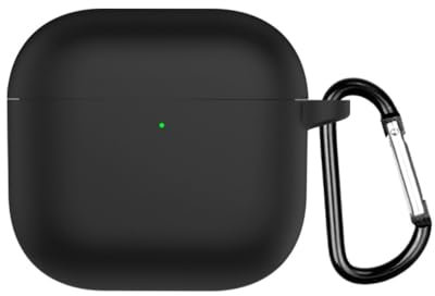 FTRONGRT Funda Compatible con AirPods 4 2024, Suave Durable, Anti-Rasguños, Bluetooth Caja de Auriculares Estuche Protector Compatible con AirPods 4 2024.Negro