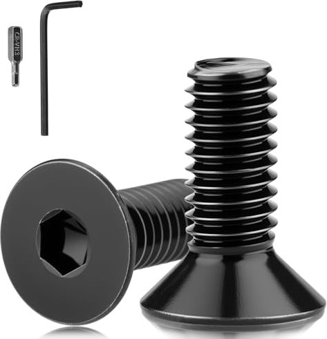 30 Stück Senkkopfschrauben M5x25 mm Schrauben Edelstahl A2 V2A Senkkopf Innensechskant Schrauben DIN 7991/ISO 10642 Flachkopfschrauben Vollgewinde Senkschrauben Schwarz für Möbelreparatur Maschinen