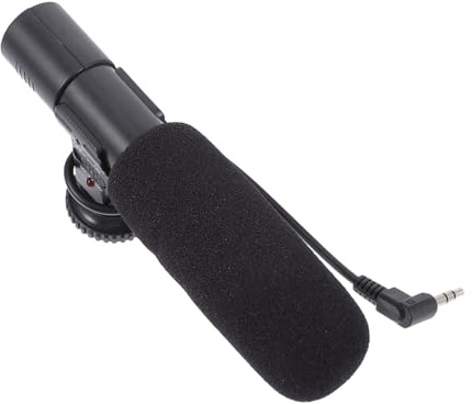 KOMBIUDA Kameramikrofon für DSLR und Digitalkamera 3,5-MM Mikrofonbuchse Tragbares Stereo Aufnahmegerät für Aufnahme und Interview