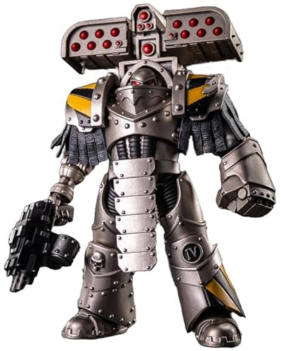 TOYVERSE JOYTOY 1/18 Iron Warriors Tyrant Siege Master Terminator | Mit Rocket Launcher, Combi-Bolter, Power Fist und Base, beweglich und detailreich für Sammler, ab 15 Jahren.