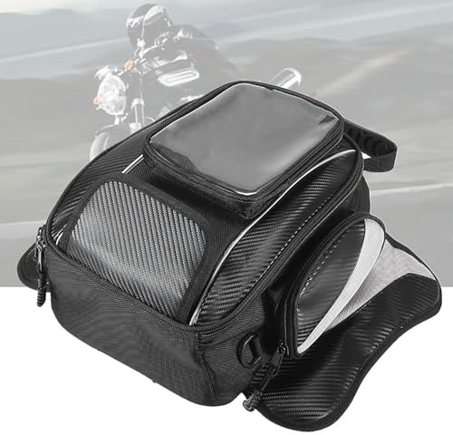 POIBNZ Magnetische Tankrucksack Motorrad für Ducati Desert X, Wasserdicht Tanktasche Motorrad Touchscreen-Handytasche, Motorrad Gepäcktasche Aufbewahrungstasche