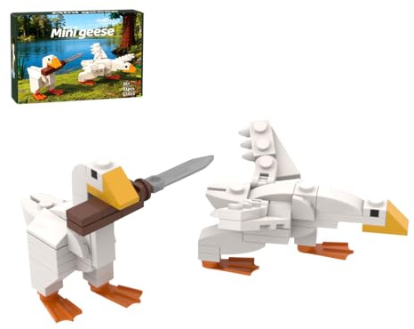 Engineerkiter Klemmbausteine Ganse Vogel Baustein Modular Tier Bauklotz Deko Geschenk für Weihnachten Sammler Erwachsene, Designt von Rad0lf - 81 Teile