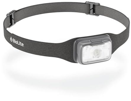 Biolite Stirnlampenbereich 300, schwarz, USB C, schnelles Aufladen 8 Minuten, 1 Stunde Licht, IP67