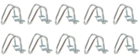 COMPUKAS 10pcs Galvanized Steel U-Shaped Pipe Clamps with Beautiful Polished Appearance, Easy to Use and Portable, for Scaffold and Greenhouse Applications