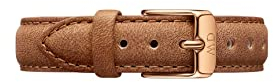 Daniel Wellington Petite Durham, Hellbraun/Roségold Uhrenarmband, 14mm, Leder, für Damen