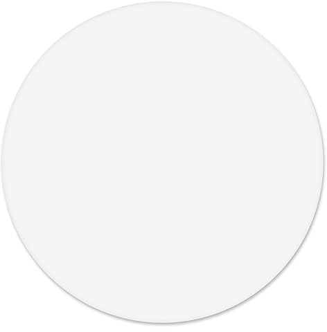 Mauspad weiß I Ø 22 cm rund I Mousepad in Standard-Größe, rutschfest wasserabweisend I schlicht modern zeitlos neutral I geeignet für alle gängigen Computermäuse I dv279