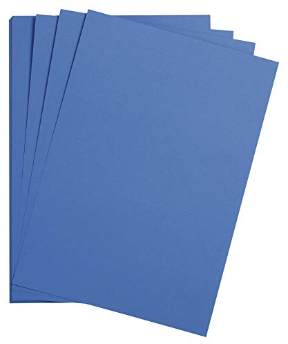 Clairefontaine 975378C Packung mit 25 Bastelkartons Maya, 185g, DIN A3, 29,7 x 42 cm, 1 Pack, königsblau