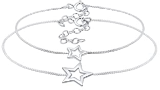 Elli Armband Damen Set Mutter Kind Sterne Astro Cut Out in 925 Sterling Silber