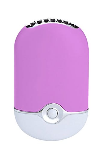 ThreeH Ventilador USB Silencioso Mini Aire Acondicionado Viaje Recargable Ventilador de Aire Humidificador Ventilador de Refrigeración F015,Purple