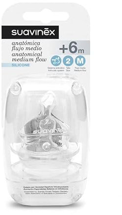 Tetina Anatómica de Silicona Cuello Largo - 2 piezas