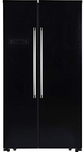 Montpellier M605K Black Side By Side Fridge Freezer