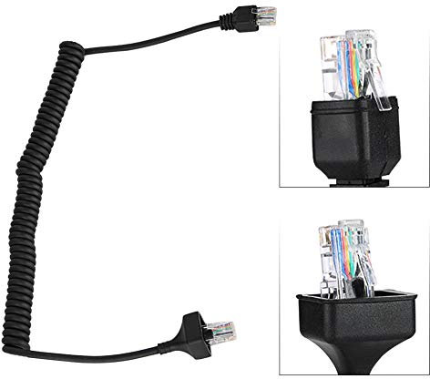 Bewinner Cavo microfonico per microfono Walkie Talkie 8 pin 50 cm - Cavo flessibile, allungabile per conversazioni più convenienti - Cavo cavo Cavo appositamente progettato Radio
