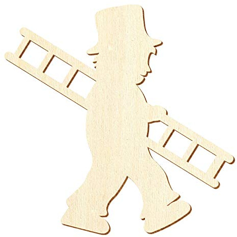 Holz Schornsteinfeger - Deko Basteln 3-50cm, Pack mit:1 Stück, Höhe x Breite:12x12cm