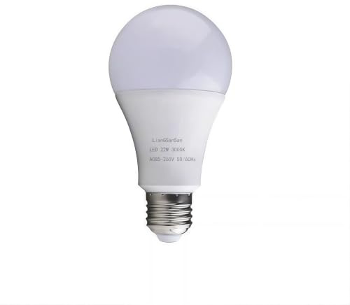 HnToolight LED Bulbs E27 Screw AC85-265V 22W(Equivalent to 110W Energy Saving Lamp) Warm White(2700-3000K) No Dimmable 1 Packing