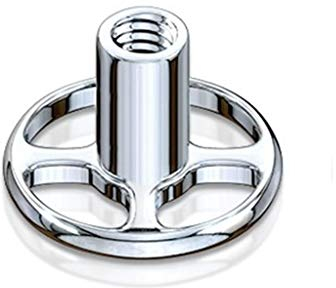 Paula & Fritz® Hauptplatte Dermal-Anchor Rund 4 Loch Titan 1.6 mm Stabdicke 2.5 mm Länge Implantat Grundplatte Skin Diver Hautplatte