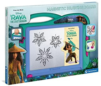 Clementoni-18615 Magische Schiefertafel Disney Raya mit Rückwand magnetisches Zeichenbrett für Kinder, 4 Jahre