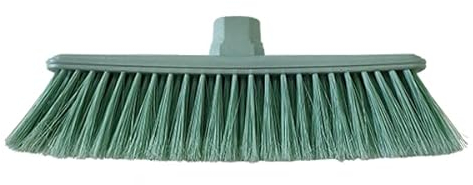 Clim Profesional. Escoba Ecológica Línea Eco Ocean con Diseño Plano. Fabricada con Plástico Marino Reciclado. Color Verde Agua. Cepillo de Barrer de 30 cms.