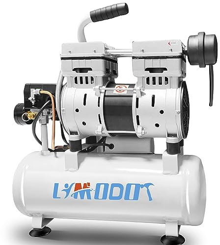 Air Compressor, Ultra Quiet, Only 60dB, 2 Gallon Steel Air Tank, Oil Free, 2.5 CFM at 90 PSI, Fast 14s Recovery Time, Ideal For Shop, Garage, Nail Gun, Pneumatic Tools, 1HP