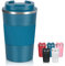 AKHTART 380ml Travel Mug for Hot & Cold Drinks with Leakproof Lid, Stainless Steel Insulated Coffee Double Walled Thermal Mug, Portable Reusable Cup Travel/Office/School(Blue)