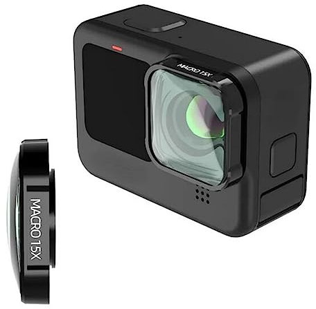 Coyktonty 15X Macro Fisheye Lens for GoPro Hero13/12/11/10/9, Black