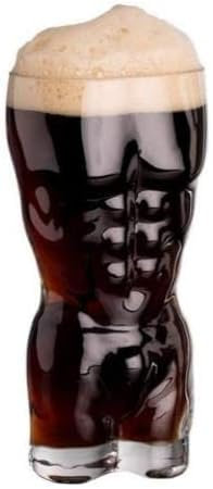 Creative Glass, verres en forme transparente pour vodka, whisky, bière. Tasse à café en forme de corps humain tasse à jus d'orange, forme masculine et féminine. (Hommes)