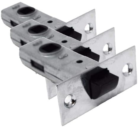 Yale Essentials Tubular Latch 64mm/2.5 inches Tubular Mortice Latch/Catch Designed for Internal Doors with Handles. (Chrome) (Pack of 3)