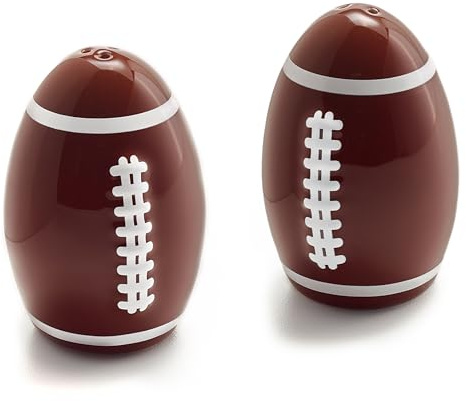 40YARDS salero y pimentero de fútbol americano (2 piezas) de cerámica con palpable sublime costura, regalo para aficionados al American Football