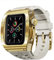 Funda Compatible con Apple iWatch Series 9 8 7 45 mm/Series 6 SE 5 44 mm,Caja Protectora Resistente de Metal de Acero Inoxidable con Correa,Funda Resistente para iWatch para Hombres y Mujeres