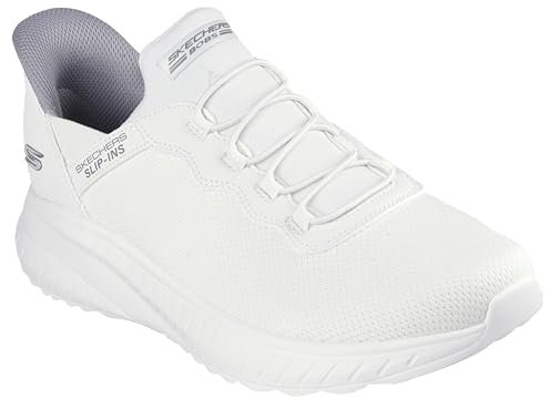 Skechers Chaussures à Enfiler Bobs Squad Chaos Daily Hype pour Homme, Blanc, 45 EU