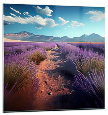 Bilder auf Glas 30x30cm Wandbild Glasdruck Botanik Landschaften - 5812