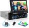 【Wireless】CAMECHO Wireless Carplay e Android Auto Autoradio 1 Din, 7 Pollici Elettrico Flip Out Schermo Auto Radio con Bluetooth, FM, AUX, USB Collegamento Speculare