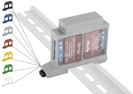 Hutschienenhalter/Adapter Dual für Shelly-MINI DIN Rail bracket (35mm) (Grau)