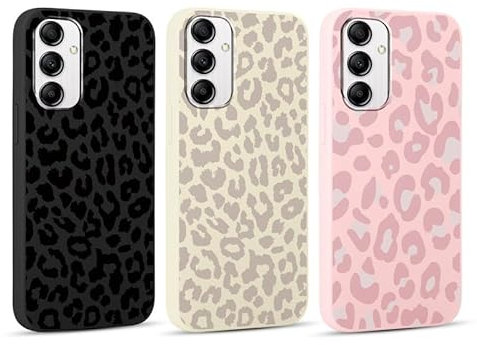 Yoedge 3 Pezzi Cover per Samsung Galaxy A14 5G 6,8, Ultra Sottile Leggero Morbida Silicone TPU Custodia Antiurto Antigraffio Protettiva Case con Stampa Leopardata Disegni per Donne per Samsung A14 5G