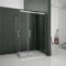 Huibathroom 900x700x1850mm Corner Entry Shower Enclosure and 800x700mm Tray&Waste Walk in Cubicle Sliding Glass Door