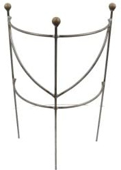 Hirsch Terracotta Staudenhalter halbrund H:50 B:40 T:20cm stabil massiv Vollmaterial 6 mm, Pflanzenstütze, Rankhilfe, Rankgitter