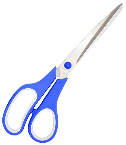 PARENCE.- Ciseau de Découpe à Lame Tranchante - Acier Inoxydable et Poigné Ergonomique en Plastique - Ciseau Classique, Fourniture Scolaire - 23cm, couleur aléatoire